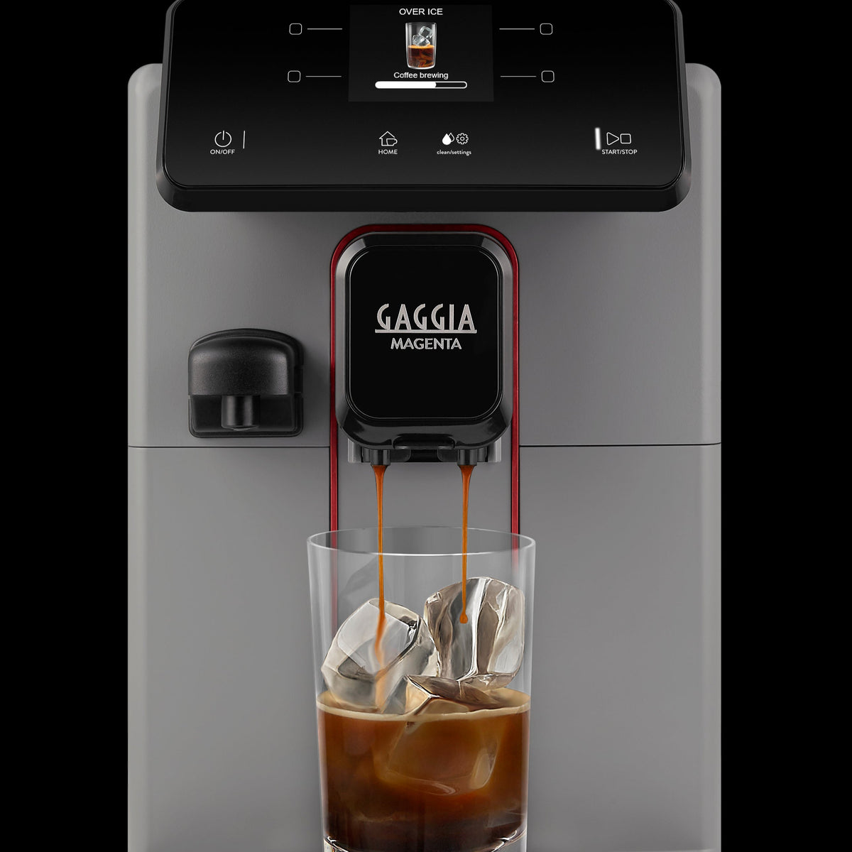 Gaggia Magenta Prestige Over Ice Kaffeevollautomat, Frontansicht, Coffee over Ice