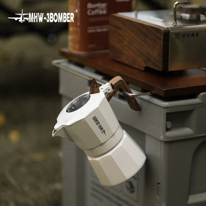 MHW-3BOMBER Double Valve Moka Pot Espressokocher 100 ml