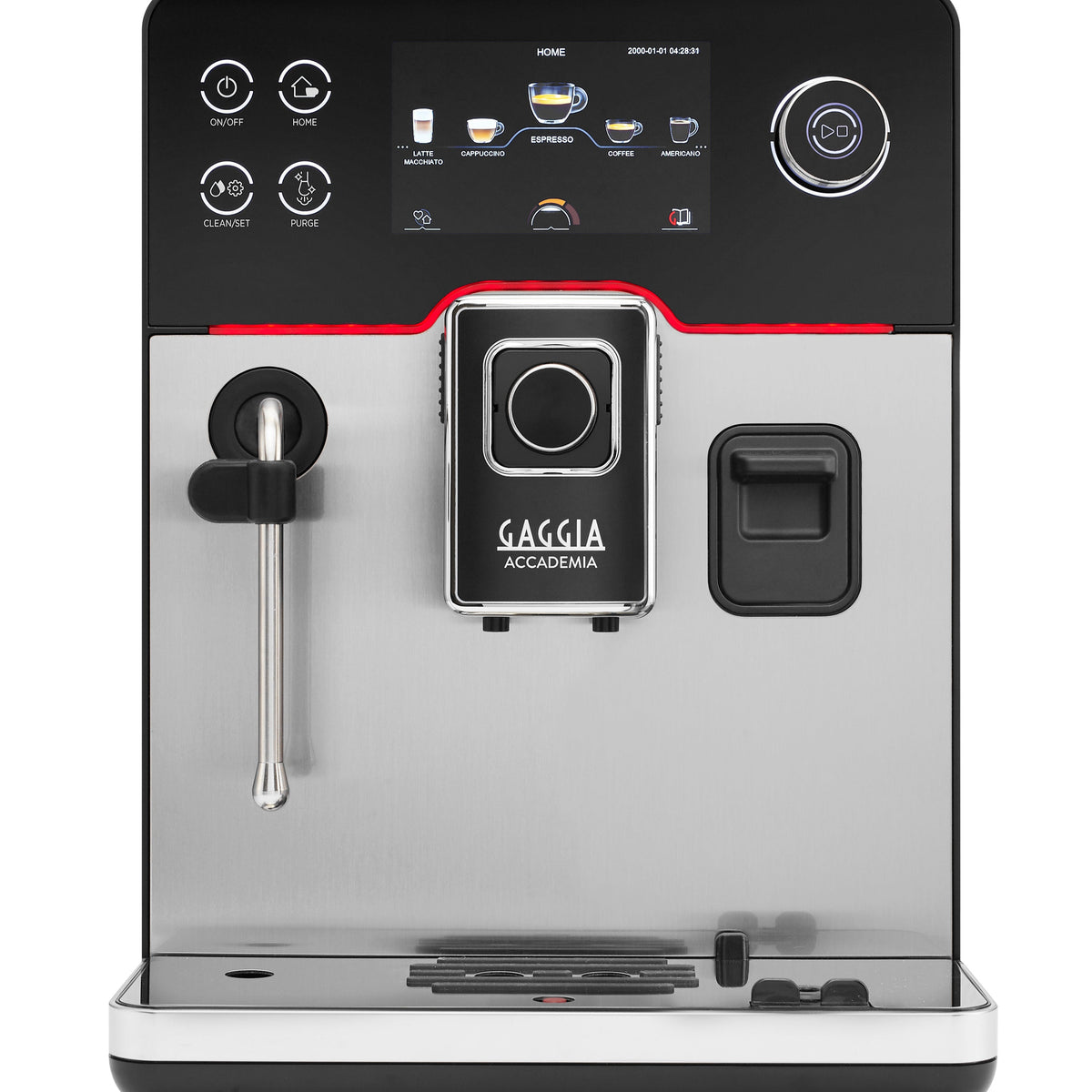 Gaggia Accademia Kaffeevollautomat Edelstahl, Frontansicht