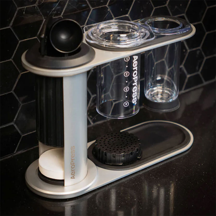 AeroPress Stainless Steel Organizer für AeroPress Premium, Clear und Original; mit AeroPress Clear