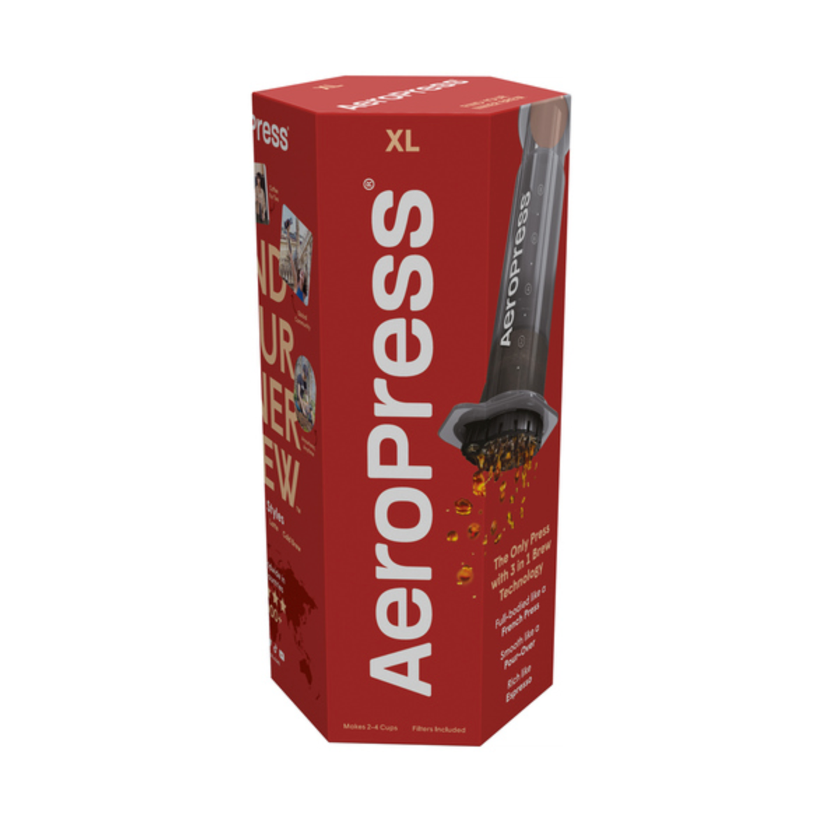 AeroPress XL Coffee Maker Coffee maker, incl. carafe + 100 filters - B-stock (new, unused) 