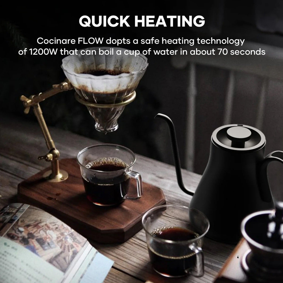 Cocinare Flow Gooseneck Kettle electric kettle, 0.9 l