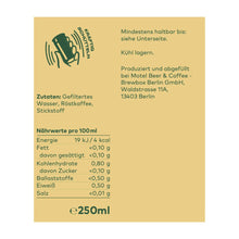 Coffee Circle Nitro Cold Brew 250 ml, Etikett