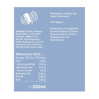 Coffee Circle Nitro Cold Brew Latte 250 ml, Etikett
