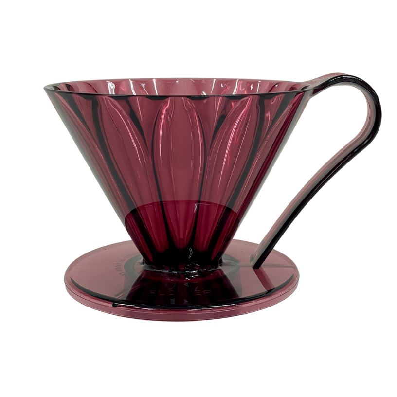CAFEC Handfilter Flower Dripper Tritan - Made in Japan Clear Wine Red