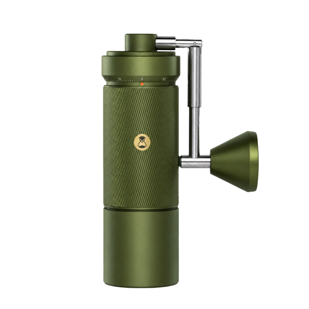 Timemore Chestnut S5 Pro Handkaffeemühle in Grün mit klappbarer Kurbel