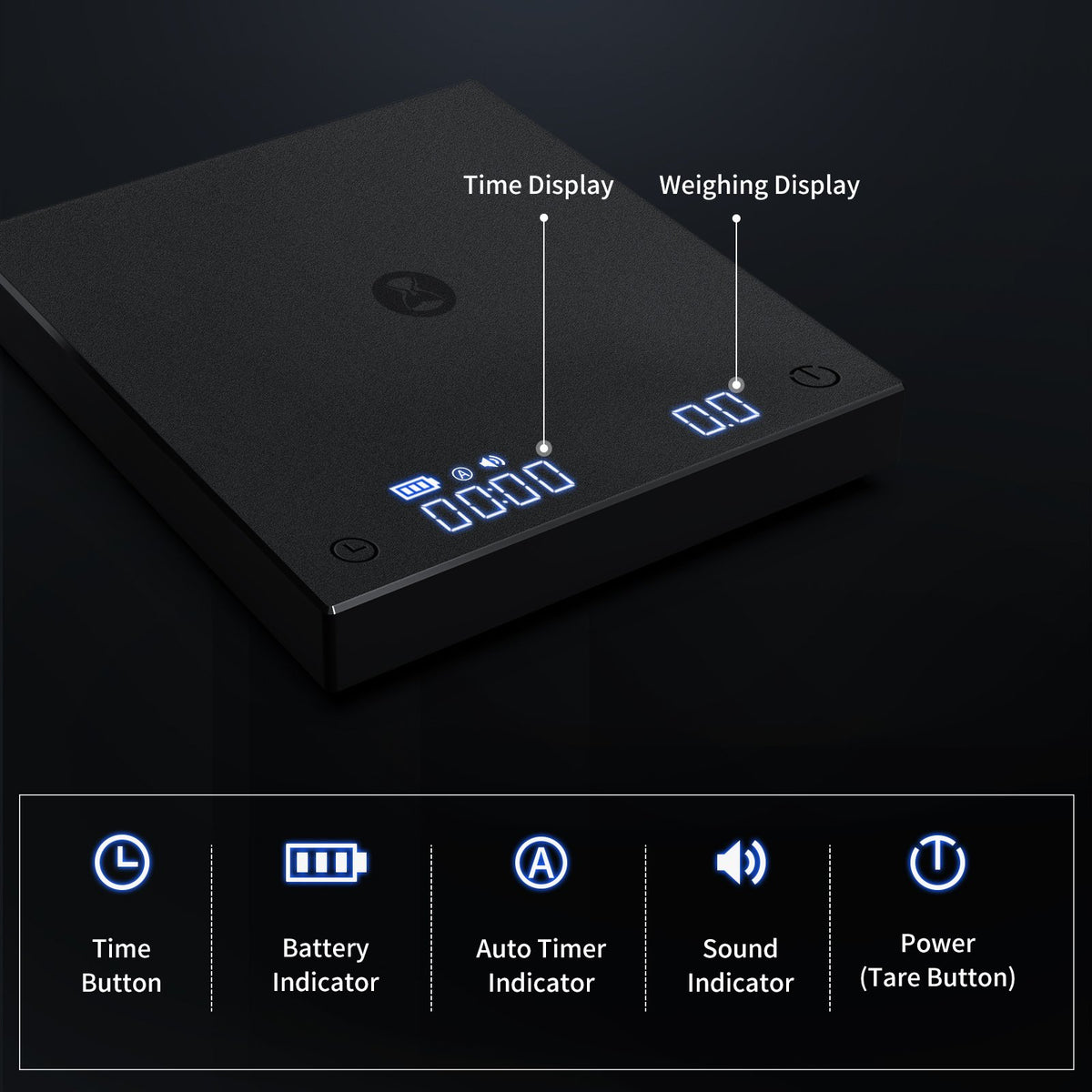 Timemore Black Mirror Basic Plus Digitale Waage mit USB-C