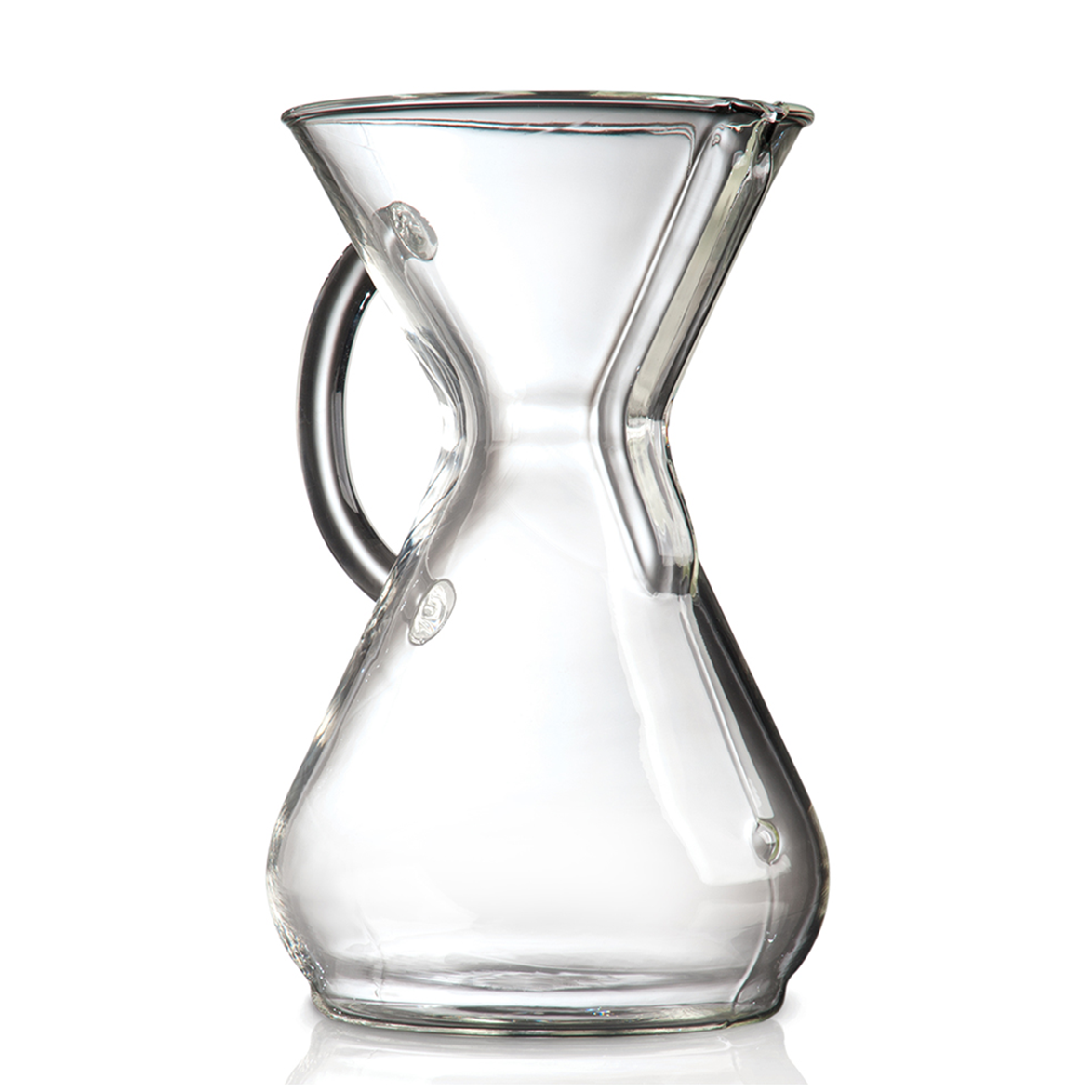 Chemex Kaffeekaraffe aus Glas mit Glasgriff für 8 Tassen