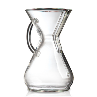 Chemex Kaffeekaraffe aus Glas mit Glasgriff für 8 Tassen