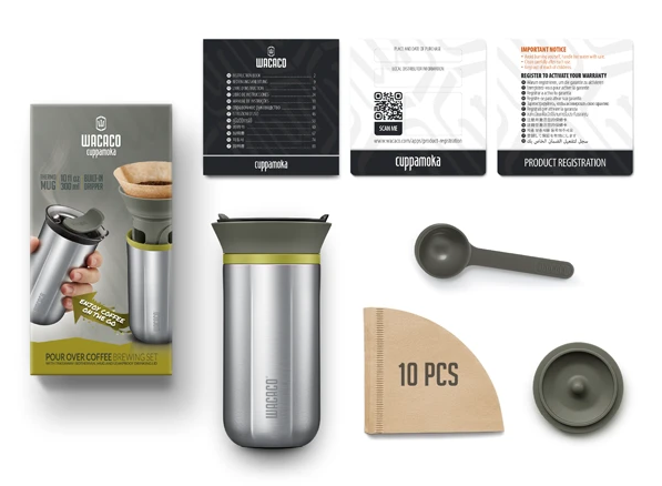 Wacaco Cuppamoka Pour Over Coffee Maker Lieferumfang