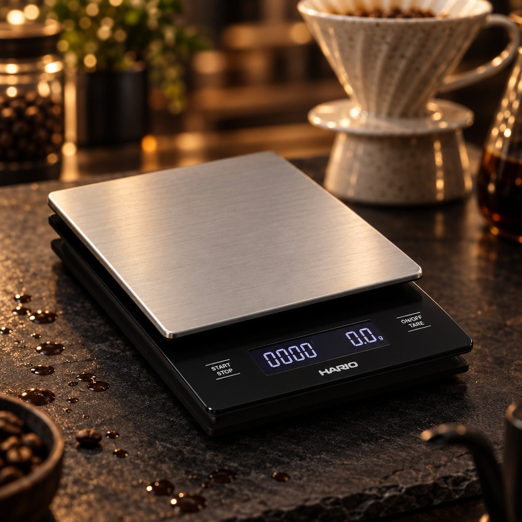 Hario Waage V60 Metal Drip Scale mit Timer
